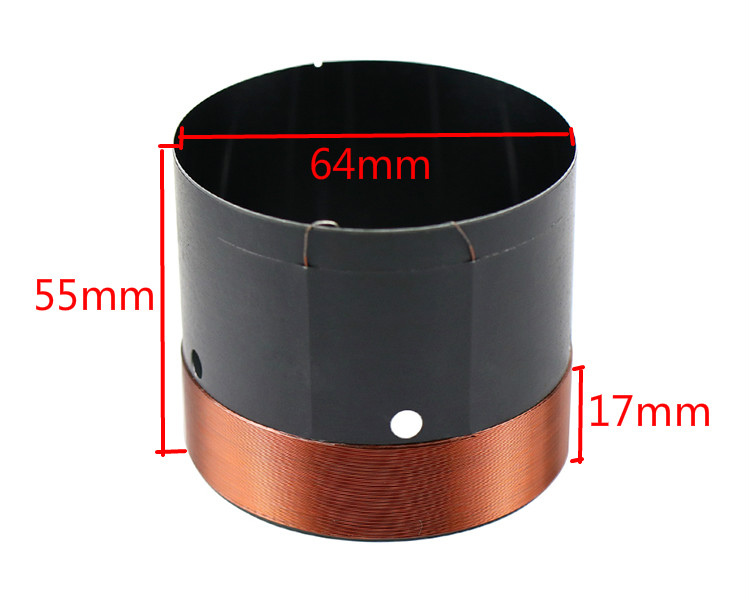 Copper Wire Roll - 2個入り、ウーファー用ボイスコイル、63.5mm、64mm、65.5mm、8オーム、黒色、アルミニウム製、丸型、銅線、10～15インチスピーカー用、DIY向け、セール中。