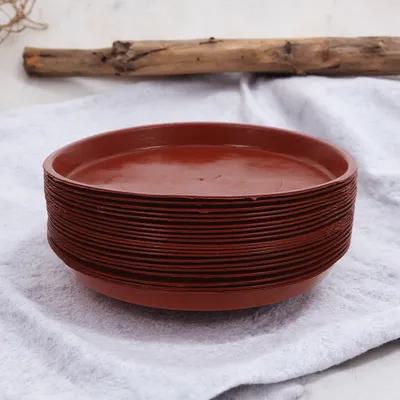 Drip Tray Saucer - 20個入り、赤いプラスチック製の植木鉢用受け皿、陶器製の鉢や盆栽、多肉植物、屋内庭園、バルコニーでの使用に最適。直径200mm。