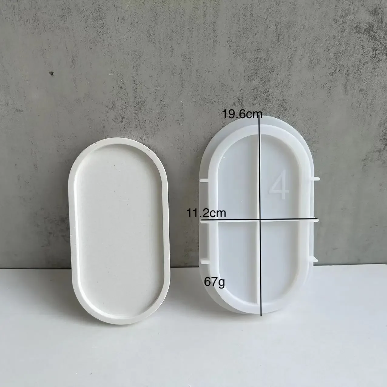 楕円形の植木鉢用底皿型、セメント製の水受け皿、シリコン製の型 - Drip Tray Saucer のレビューと価格